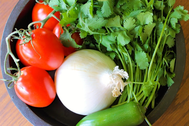 ingredientes para pico de gallo